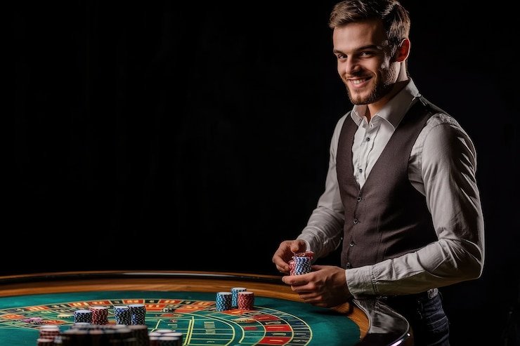 HD live-dealer roulette table on mei138 mobile app
